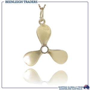 Yellow Gold SHIPS PROPELLOR CHARM or PENDANT Guaranteed Genuine 9ct 9k Gold - Picture 1 of 9