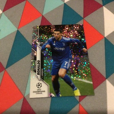 Cristiano Ronaldo Speckle Refractor 2019-20 TOPPS CHROME UEFA CHAMPIONS LEAGUE - Image 1 of 2