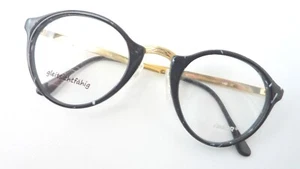Gafas pantuferas negras y doradas de plástico aspecto antiguo vintage NUEVAS talla L - Imagen 1 de 4