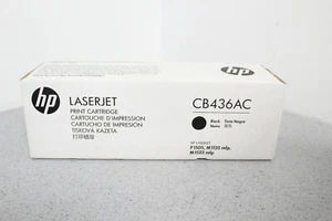 BRAND NEW Genuine HP Black Toner Print Cartridge CB436AC FACTORY SEALED BOX  - Picture 1 of 2