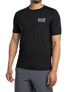 EA7 Men's Ventus 7 Chest Logo T-Shirt, Black - Picture 1 of 6