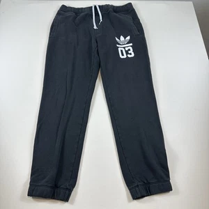Adidas Essentials Fleece Joggers Black Track Pants Mens Large Sweatpants Thick - Picture 1 of 9