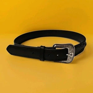 Ariat Western Belt Black Silver A1019401 Size 36 - Picture 1 of 16