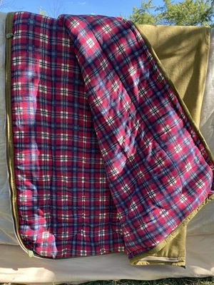 Vintage Camping, Sleeping Bag, US Military Wool Blanket & US Sea Bag Duck Canvas - Image 1 of 4