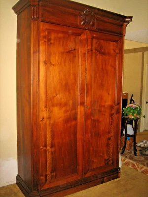 FRENCH LOUIE PHILLIPPE ARMOIRE, WINE CABINET, STORAGE, WARDROBE ,SOLID CHERRY - Image 1 of 4