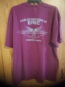Harley Davidson Erie PA T Shirt XL Size Tag Missing - Picture 1 of 2