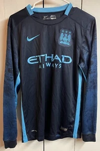 Manchester City 2015 2016 Nike Away Jersey Long Sleeve Size Small - Picture 1 of 4