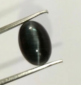9.71 Cts Chrysoberyl Cats Eye Black Color Oval Cabochon Gemstone FK10 - Picture 1 of 1
