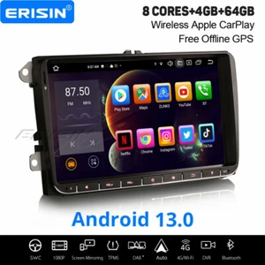9" Android 13.0 Autoradio Navi Für VW Caddy Crafter Amarok Polo 6R T6 Skoda Yeti - Bild 1 von 22