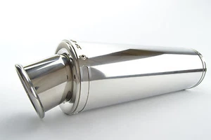 GSXR750 K6-K7 06-07 SP Ingeniería Pulido Acero Inoxidable Redondo Gran Boro XLS Escape - Imagen 1 de 3