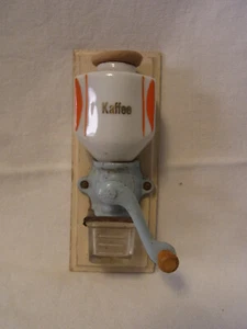 Wall Coffee Grinder China Wood Glass Metal Antique German for Dollhouse #E - Picture 1 of 9