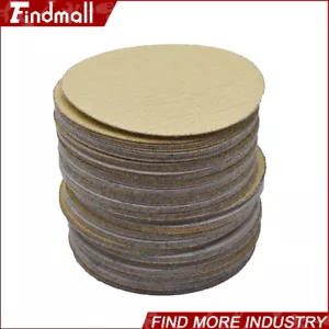 Findmall 100Pcs 5" 80 Grit Hook Pads Sanding Disc Flocking NO-Hole Sand Paper - Picture 1 of 6