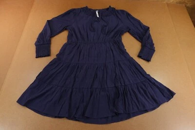 Vestido columpio NY Collection Petite XL azul marino manga larga cuello en V nuevo con etiquetas Foto 1 de 4