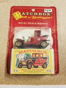 Matchbox Models of Yesteryear Y-11 1912 Packard Landaulet EMBALAJE ORIGINAL, EE. UU. Blister + Caja - Imagen 1 de 3