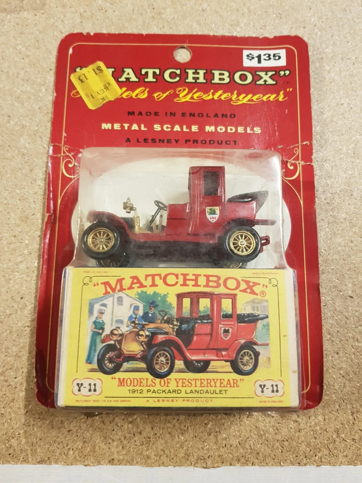 Matchbox Models of Yesteryear Y-11 1912 Packard Landaulet OVP, USA Blister + Box - Bild 1 von 3