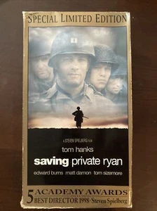 Saving Private Ryan VHS Movie 2 Tape Set Tom Hank Matt Damon 2000 Vintage Tested - Picture 1 of 5