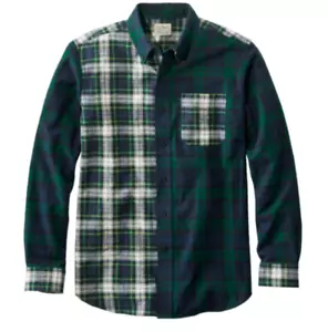 L.L. Camisa de franela Bean Scotch a cuadros bloques de colores XXL azul verde reloj negro ¡NUEVA! - Imagen 1 de 8