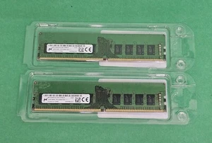 32GB Kit 2x16GB 2Rx8 PC4-2666V DDR4 ECC UDIMM MTA18ASF2G72AZ-2G6E2ZI - Picture 1 of 4
