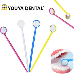 10Pcs Disposable Plastic Dental Mouth Mirror Oral Tooth Exam Reflector Mirrors