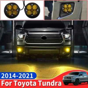 For Toyota Tundra Front Fog Lamp Assembly Led Front Bumper Bright Gold Fog Lamp - Picture 1 of 6