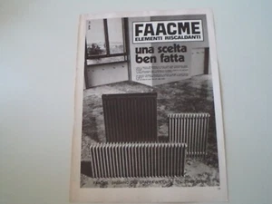 advertising Pubblicità 1971 FAACME- BASSANO DEL GRAPPA VICENZA - Picture 1 of 1