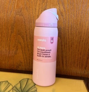 NUEVA Botella de Agua Owala FreeSip Acero Inoxidable / 32oz / en Rosa Cuarzo Rosa - Imagen 1 de 5