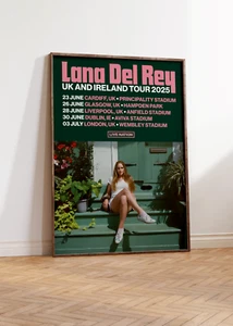 Lana Del Rey Tour Poster 2025 UK Tour - A2 Size - Picture 1 of 3