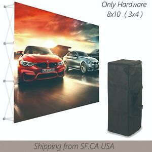 8x10ft. Tension Fabric Backdrop Booth Frame Straight Pop Up Display Stand 3x4