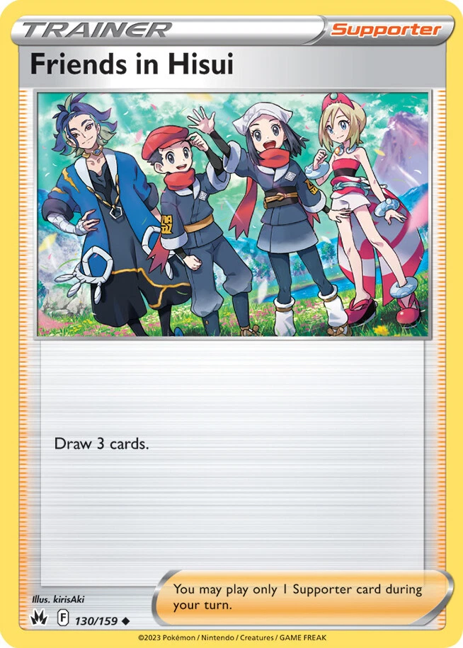 4x Friends in Hisui 130/159  Crown Zenith Pokemon TCG Card NM - Image 1 of 1