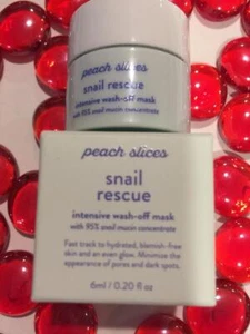 REBANADAS DE MELOCOTÓN Caracol Rescate Máscara de lavado intensivo .2 oz Tamaño de prueba/viaje NUEVO + Caja - Imagen 1 de 4