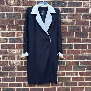 E. Morgan Sheath Dress Cocktail Party Evening Black White Size 8 - Picture 1 of 5