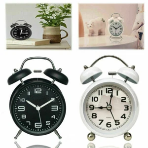 Vintage Extra Loud Alarm Clock Twin Bell Battery Classic Backlight Bedroom Decor - Picture 1 of 13