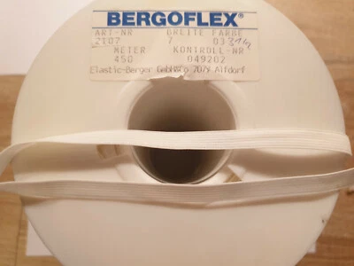 MARKENLOS 1,10 € / m ) 5 m Deutsche Marken Gummiband breite :7 mm weiß (Gw 7 mm