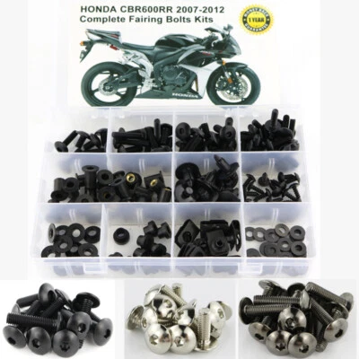Fit For Honda CBR600RR 2007-2012 Complete Fairing Bolts Bodywork Screws Kit     - Image 1 of 4