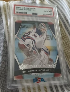 2009 UD Ovation Henrik Lundqvist PSA 10 GEM MINT New York Rangers #88 POP 2 - Picture 1 of 2