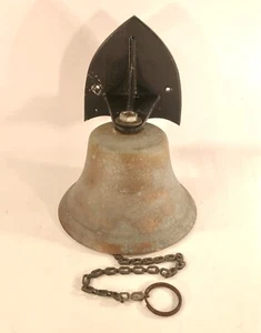 Campana de cena exterior de latón de montaje en pared vintage con placa de montaje de aluminio bonita - Imagen 1 de 9
