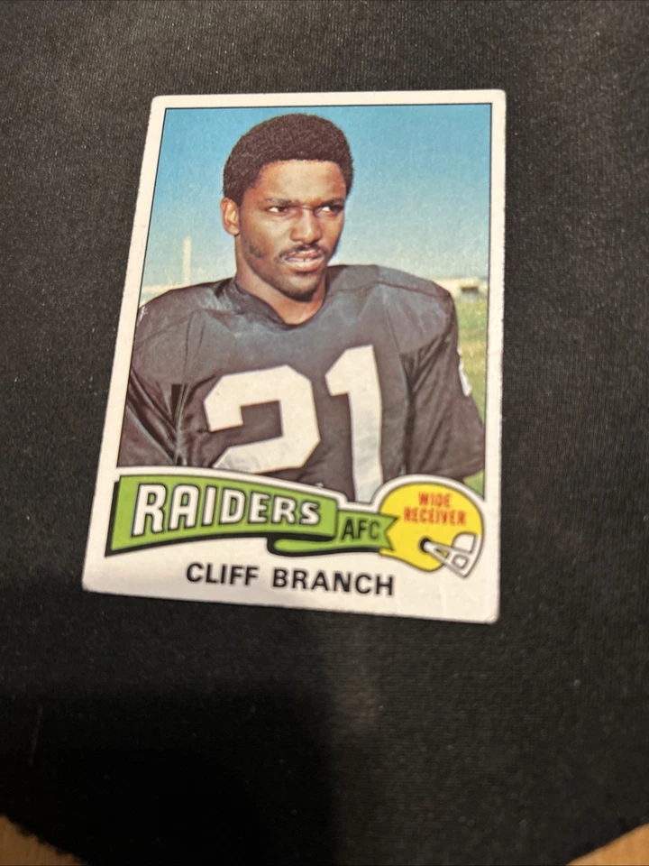 1975 Topps Rookie RC Card #524 Cliff Branch Oakland Raiders VgEx Free Shipping! - Image 1 of 3
