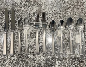 Lot Of 2 Waterford Fine Flatware Celtic Braid Matte 5 piece place settings - Picture 1 of 5