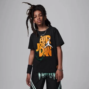 Jordan Fuel Up T-Shirt Kids Large Black Short Sleeve Crew Neck Pullover SRT420 - Picture 1 of 10