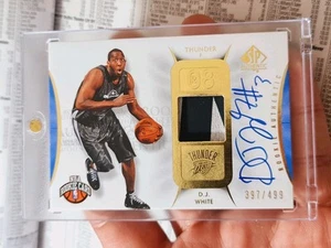 D.J. WHITE 2008-09 SP Authentic Rookie Patch Autograph RC /499 Gold - Picture 1 of 2
