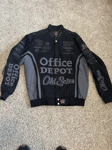 Giacca JH Design Tony Stewart nera e grigia Old Spice Office Depot #14 grande rara - Foto 1 di 21