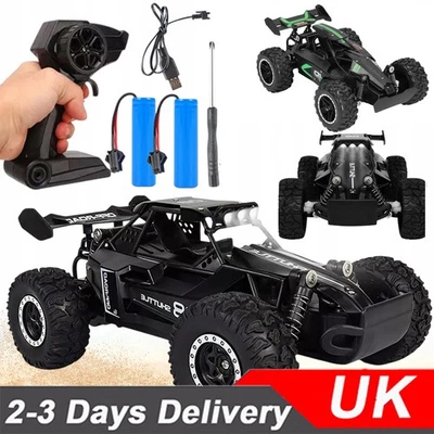 Large Remote Control RC Cars Big Monster Truck 2WD Rock Crawler Kid Toy Electric - Image 1 of 4