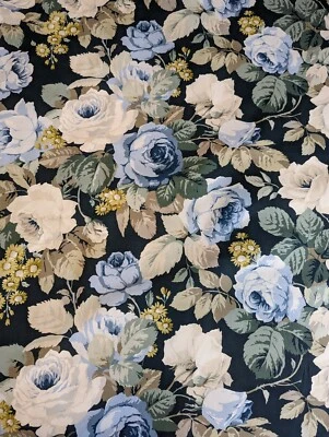 Sanderson Chelsea Forest/Indigo Fabric -SOLD BY THE YARD- 21 Yards available - Image 1 of 4