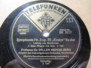 1940 WILLEM MENGELBERG BEETHOVEN SYMPHONY NO 3 EROICA TELEFUNKEN Concertgebouw - Picture 1 of 2