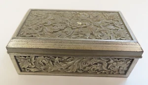 VINTAGE SELANGOR PEWTER LIDDED BOX FOR MALAYSIA AIRLINES TRINKETS JEWELLERY - Picture 1 of 5
