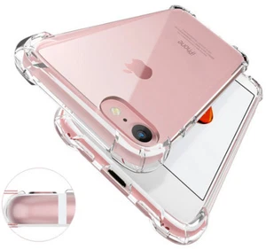 Shockproof Tough Gel Clear Case Cover for Apple iPhone 5 5s SE 6 6s 7 8 Plus 11 - Picture 1 of 17