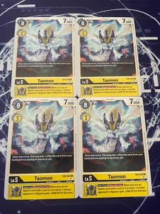 x4 Taomon EX2-023 U Playset Digimon TCG Digital Hazard - Picture 1 of 1