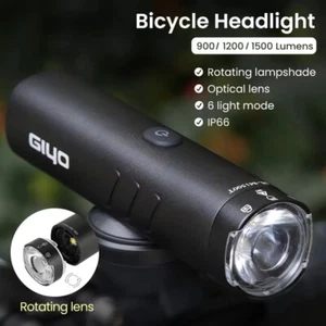 Bike Front Light Headlight 1500LM/1200LM/900LM USB Rechargeable LED Bicycle Lamp - Picture 1 of 17