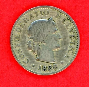 SWITZERLAND 5 RAPPEN 1888 KM # 26 FINE. - Picture 1 of 2