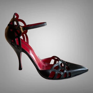 CESARE PACIOTTI LUXURIÖSE SCHWARZE LEDER PUMPS HEELS EU 36 - Bild 1 von 6